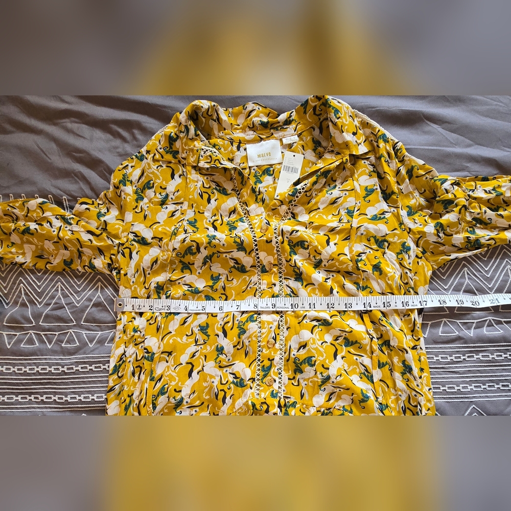 Maeve Janie Flounced Peasant Blouse Size 2 - Picture 5 of 10